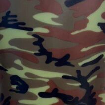 Brown, green and black camouflage